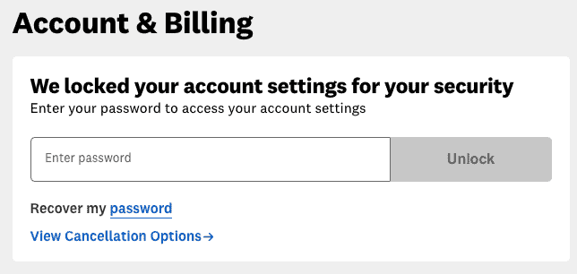 Account & Billing section