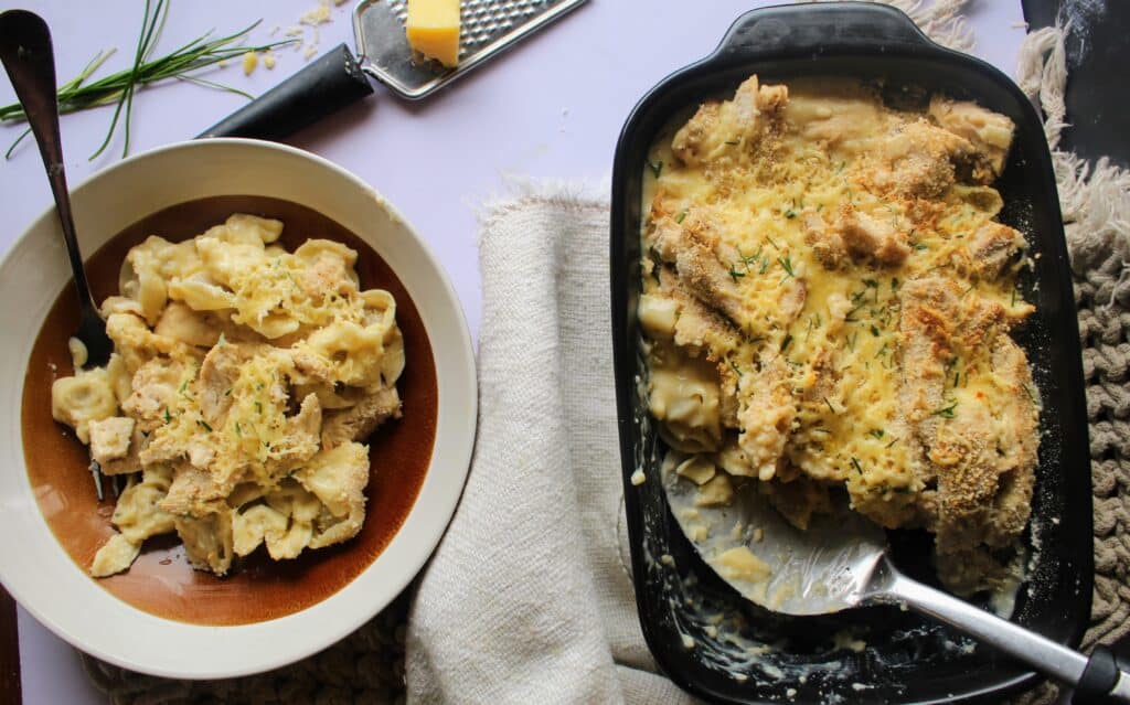 Asiago Tortelloni Alfredo with Grilled Chicken