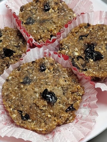 cooked vegan blueberry muffins
