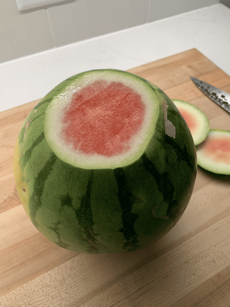 watermelon with ends cut off
