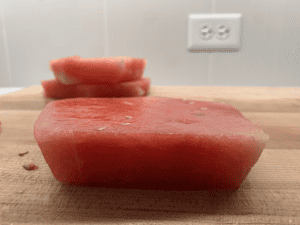 chunks of cut watermelon