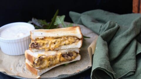 Whataburger Patty Melt served with sauce