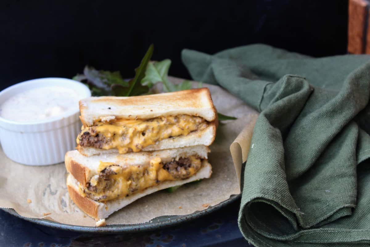 Whataburger Patty Melt served with sauce