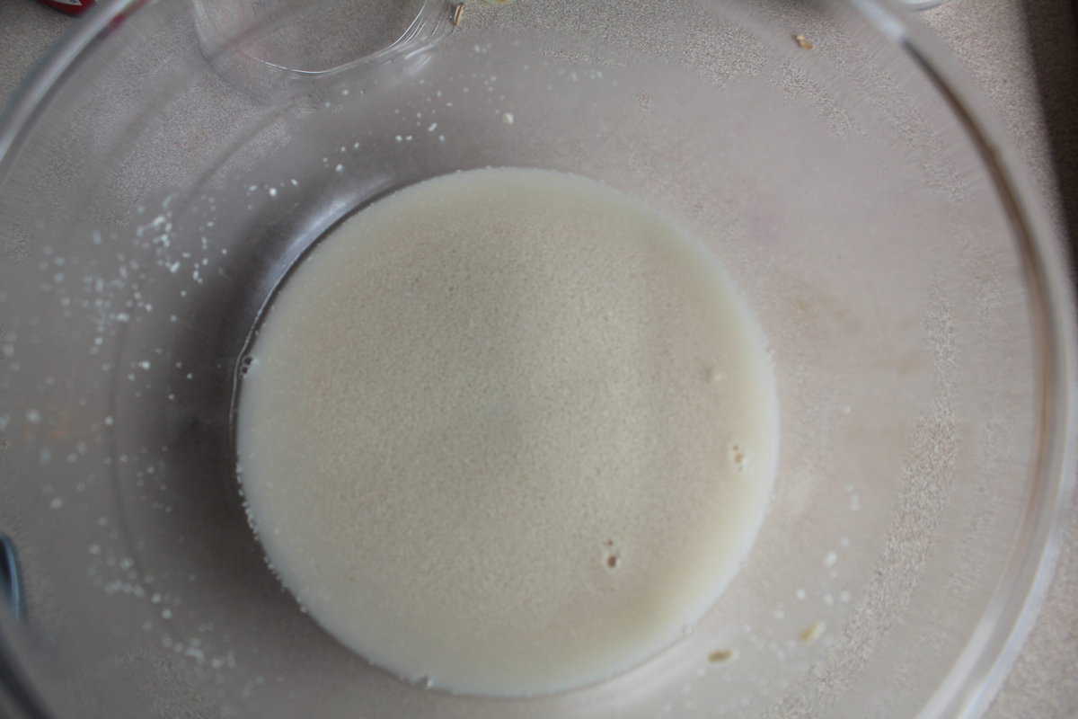 Anchovy Pizza yeast and sugar preparation