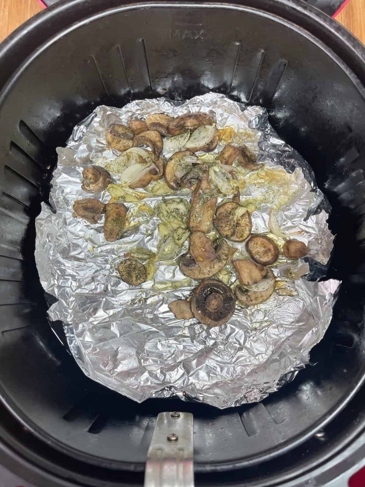 Air Fryer Ribeye Steak With Sautéed Mushrooms Drizzle Me Skinny!