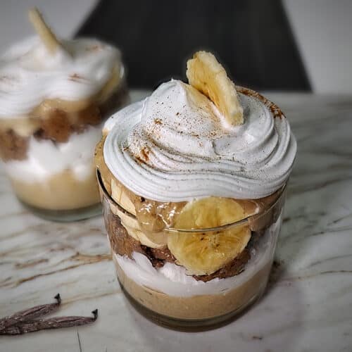 Vegan Banana Pudding in serving dish