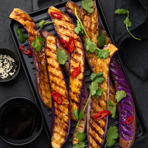 spicy grilled japanese eggplant
