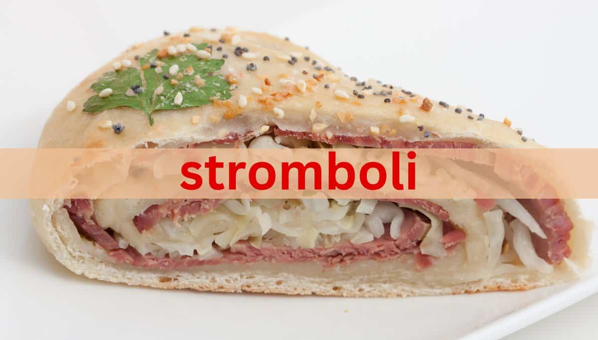 Stromboli on white plate