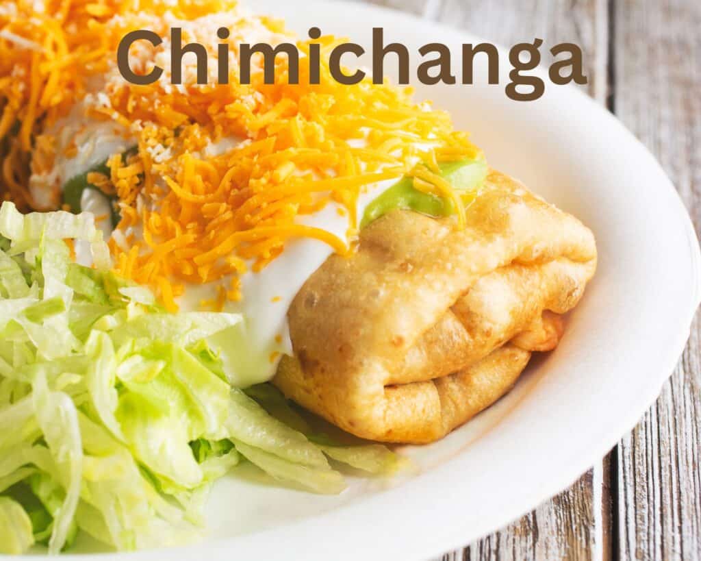 chimichanga on white plate