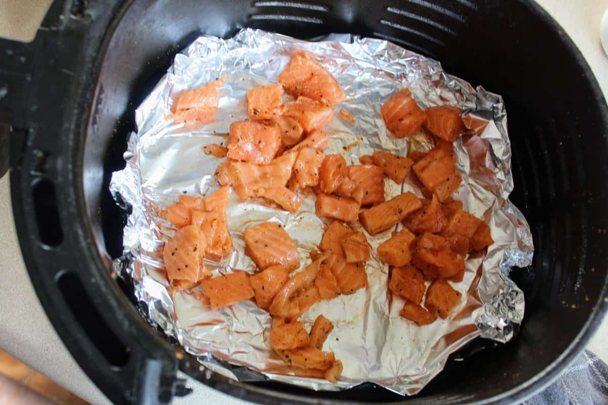 salmon chunks in air fryer