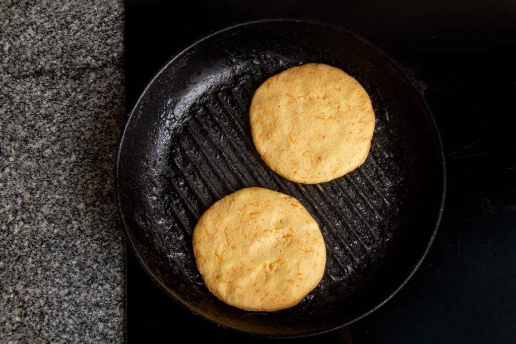 Arepas in pan