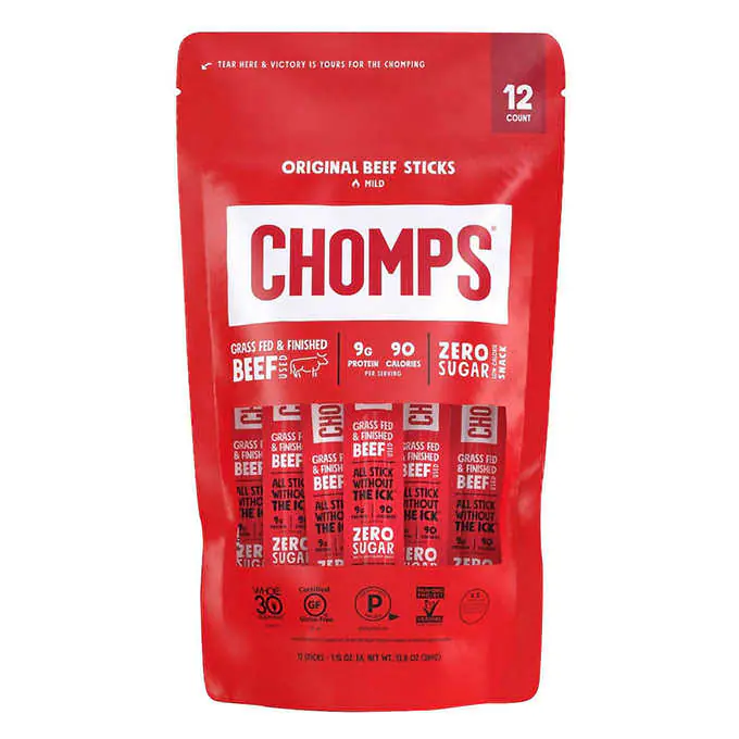 Chomps sticks in red package