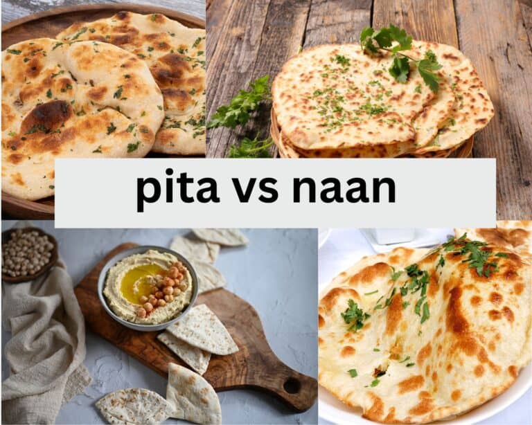 Pita next to naan