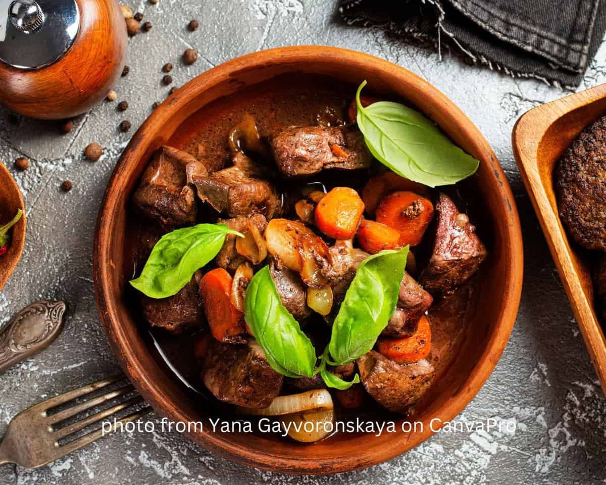 Chicken liver in brown bowl