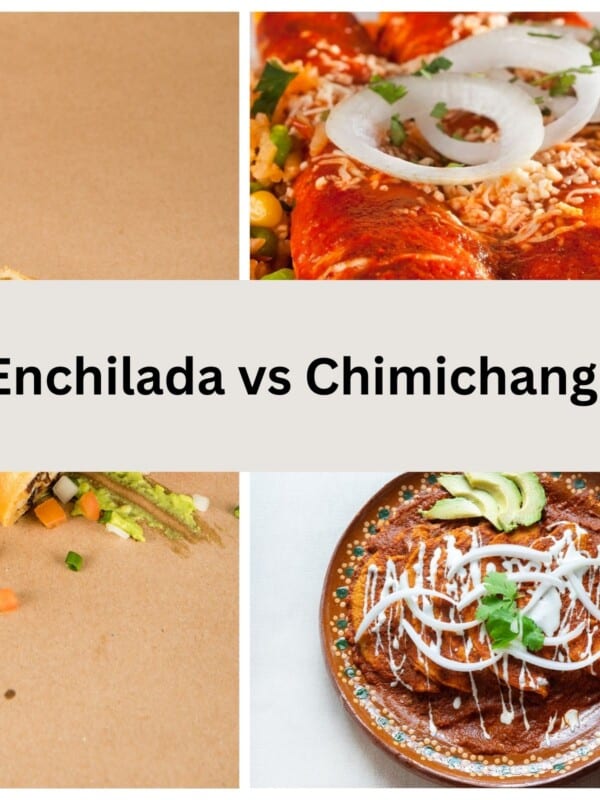 enchilada next to chimichanga