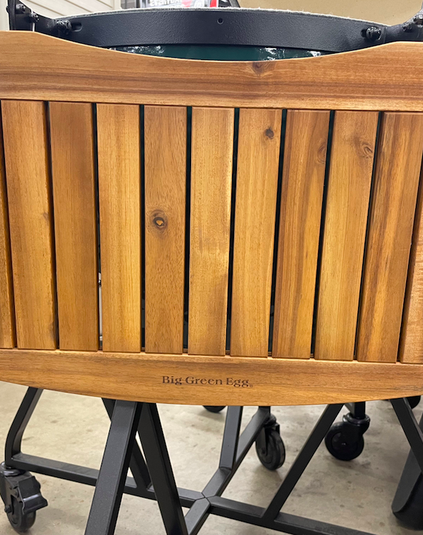 minimax big green egg acacia wood table