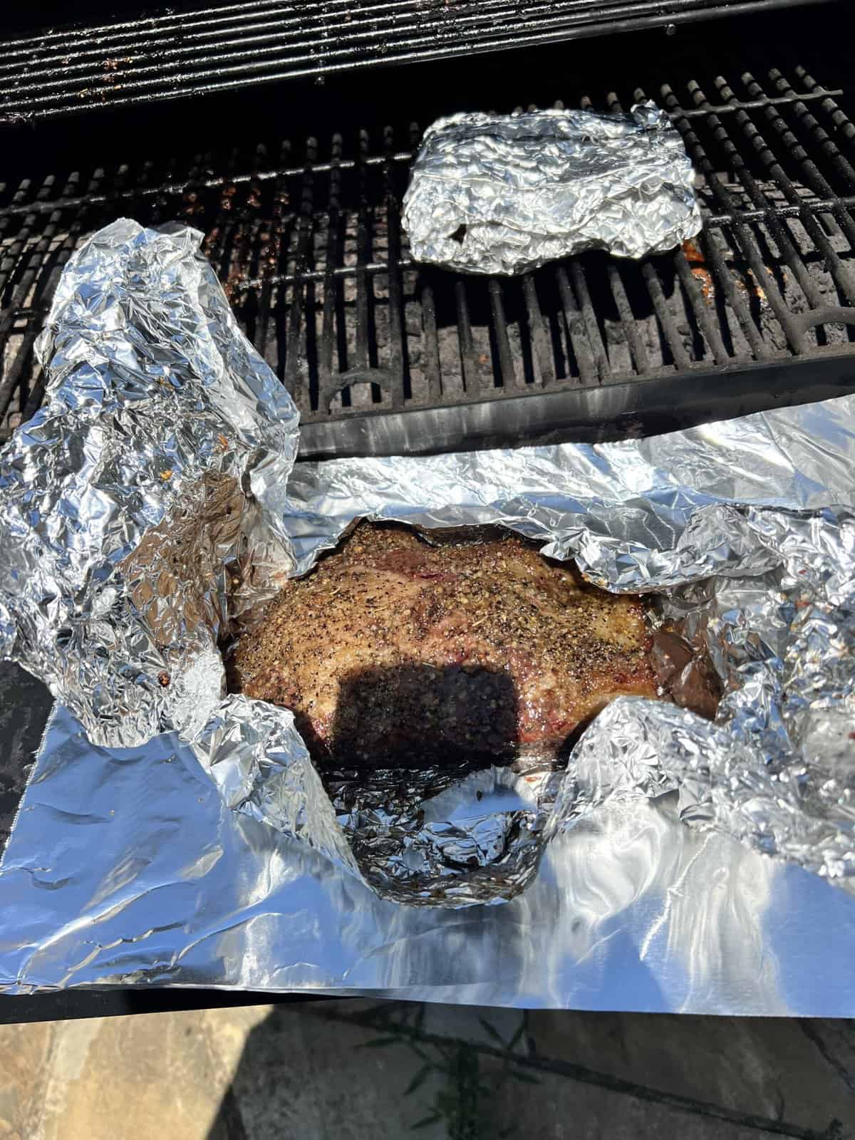 Brisket on pellet smoker