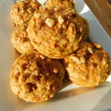 carrot cake muffins on a plate