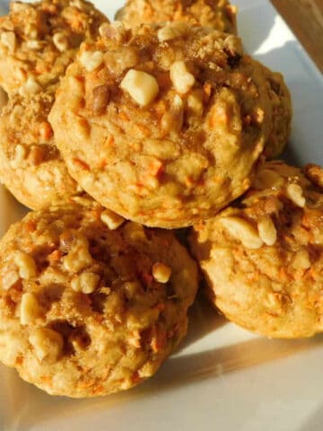 carrot cake muffins on a plate