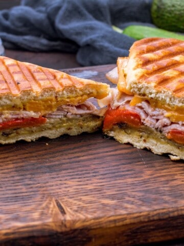 perfectly grilled ham panini