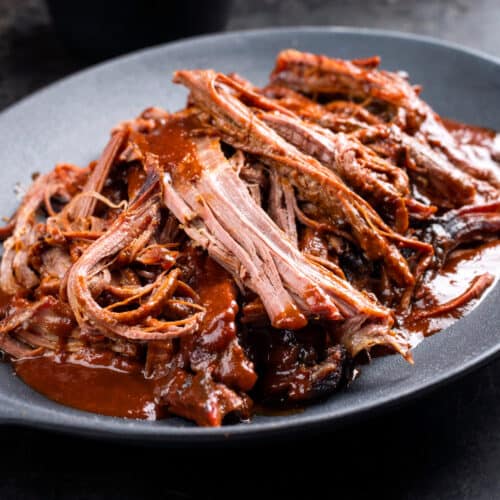 shredded beef on a plate