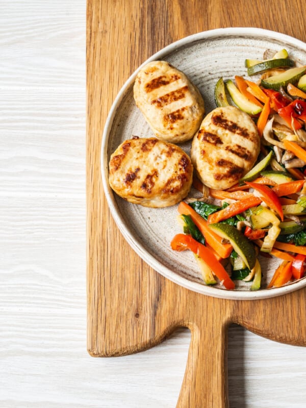 turkey cutlets with veggies