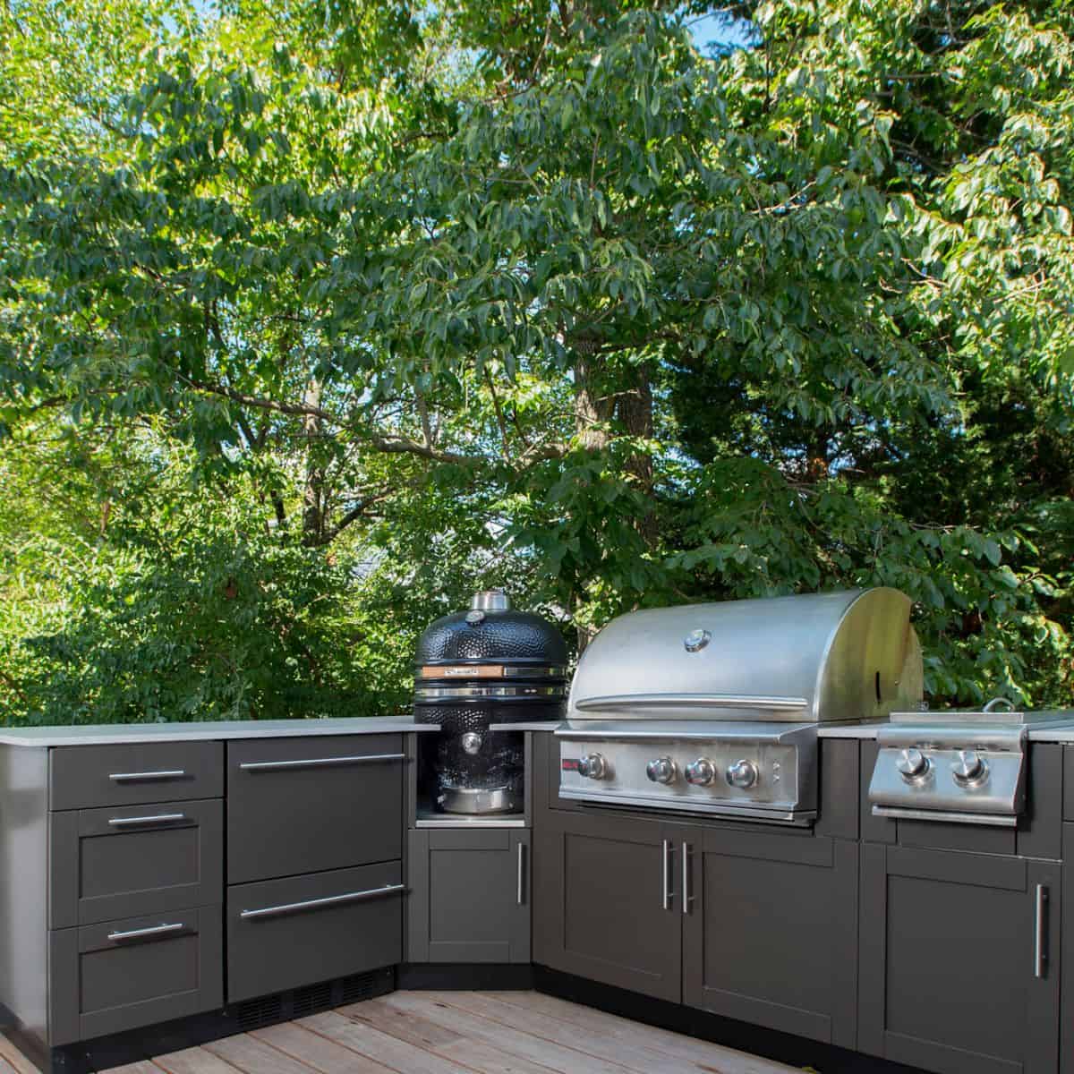 Blaze Grill in Outdoor Kitchen. Designed by Design Builders MD