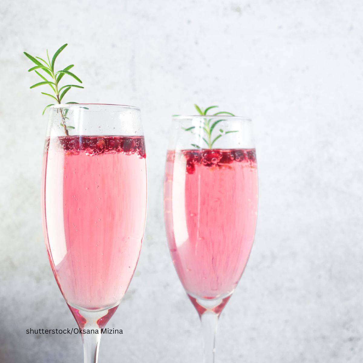 Mimosa cocktail with Rose Champagne