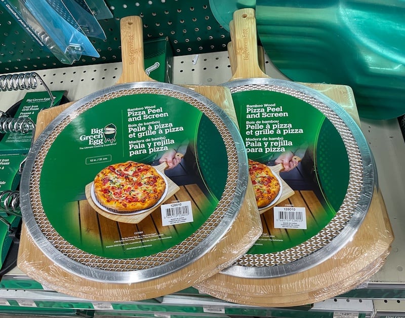 big green egg pizza peel and screen in package