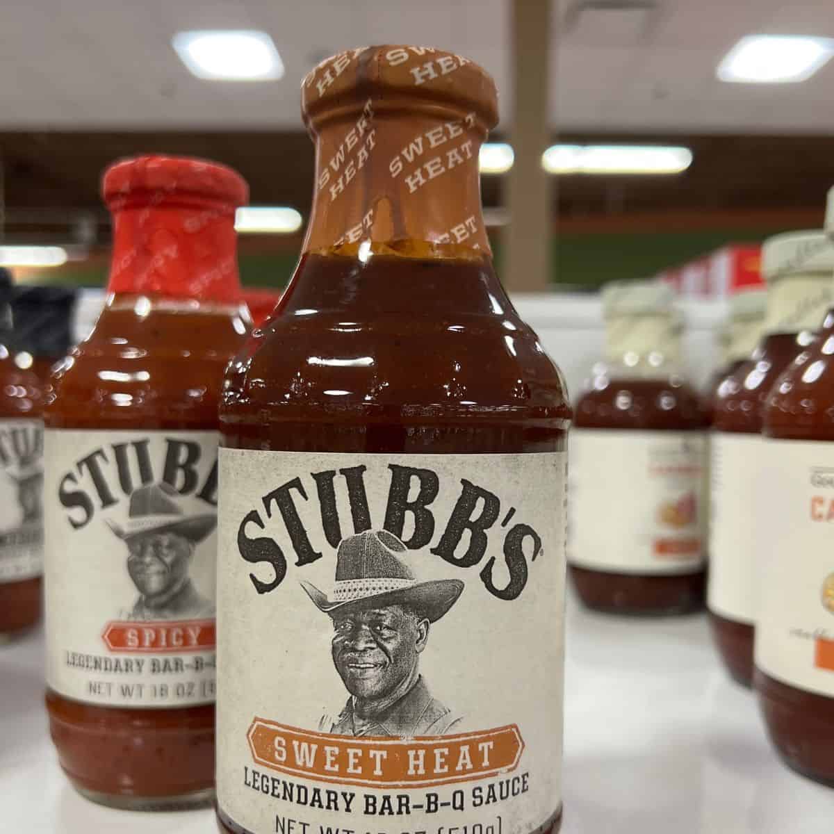 Stubbs bbq sitting on shelf