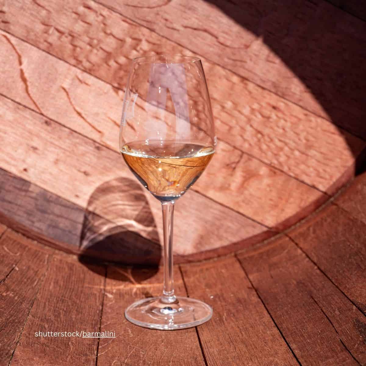 white wine on wood
