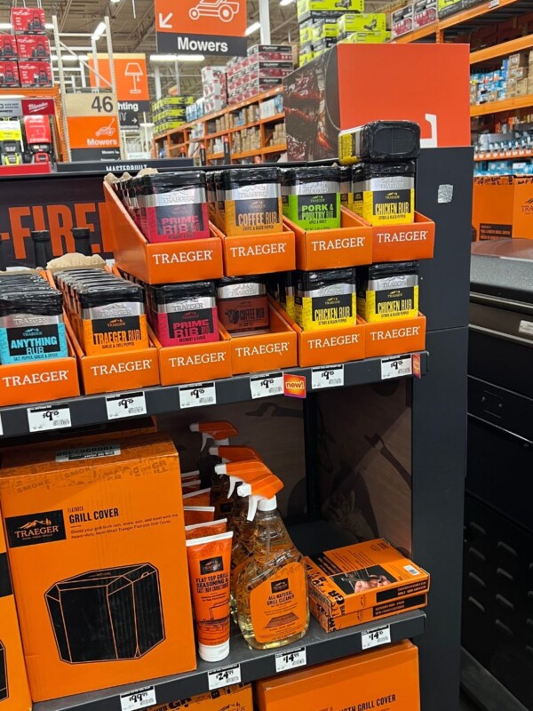 Traeger Accessories on display at hardware store