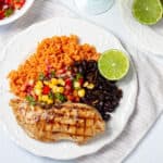 Margarita Grilled Chicken on white plate