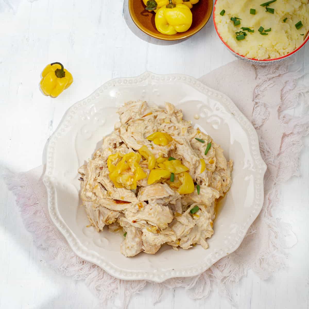 This crockpot Mississippi chicken coukd not be any easier! Recipe