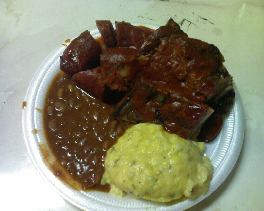 BBQ Plate from Sam's BBQ in Austin