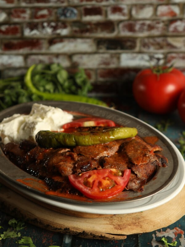 roasted anaheim pepper on top of dish