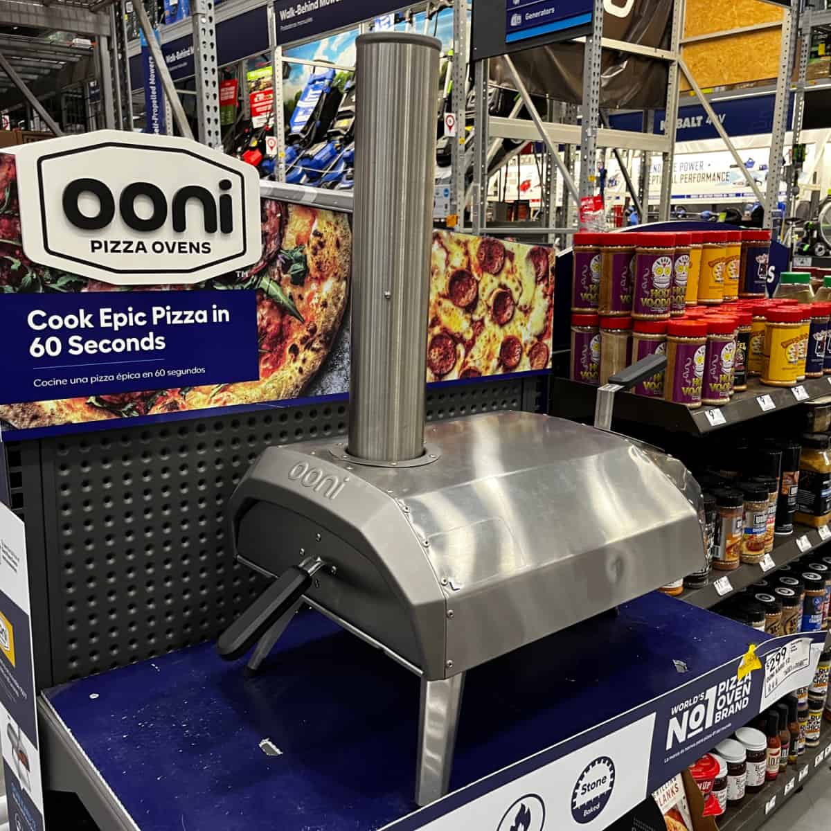 ooni pizza oven on display