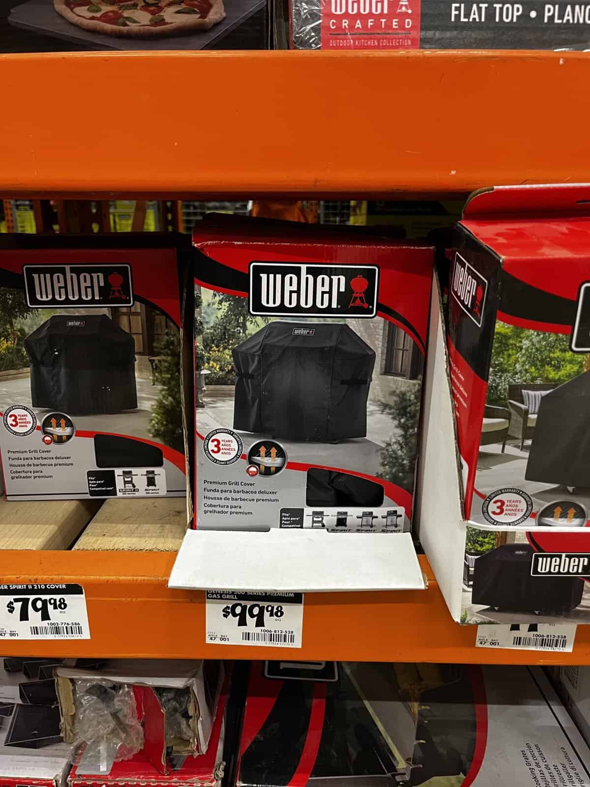 weber grill cover in packaging