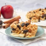 Apple Crumble served with ingredients beautifully displayed