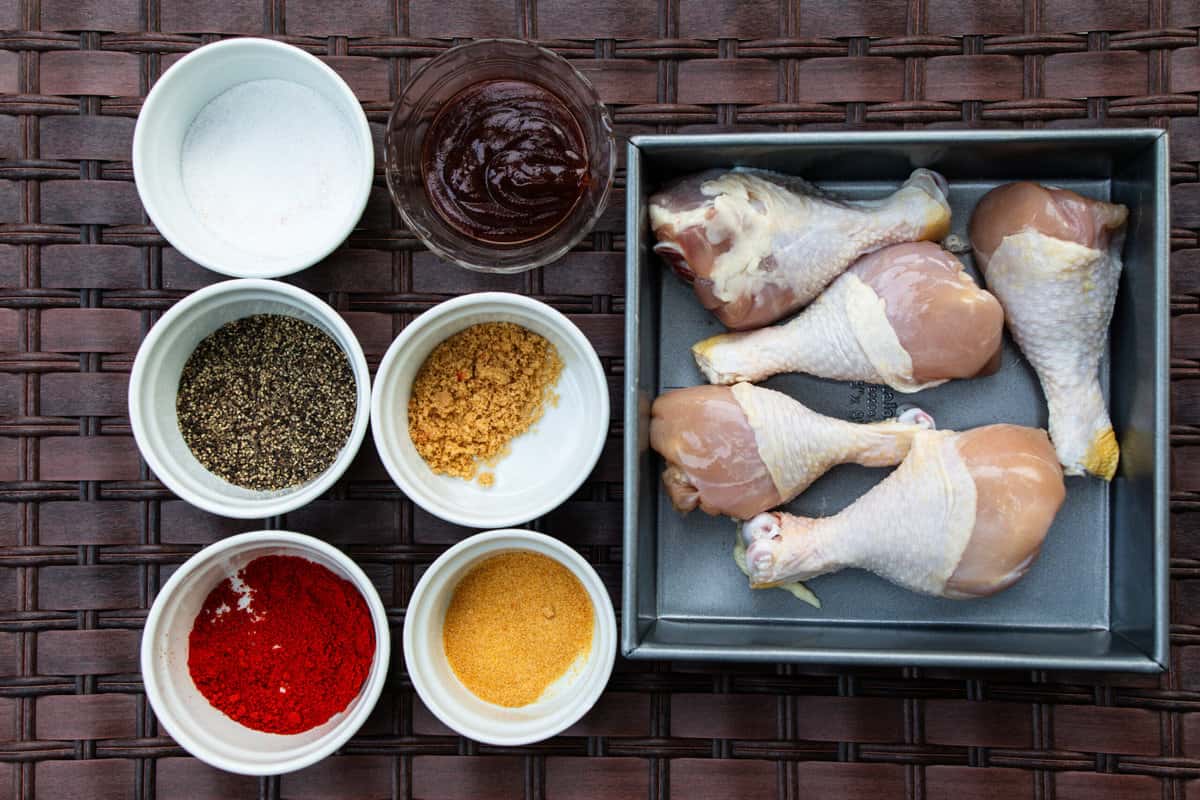 ingredients for smoked chicken legs