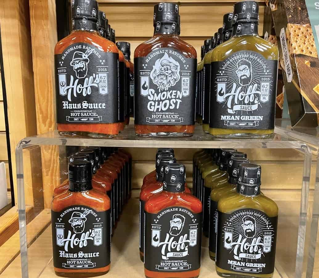hoff sauces on display