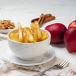 Naturally sweet and caramelized sautéed apples.