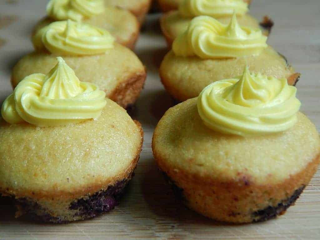 Mini Blueberry Lemon Cupcakes