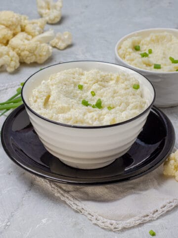 Mashed Cauliflower served in a bowl