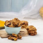 Chewy and naturally sweetened Oat and Pumpkin Cookies.
