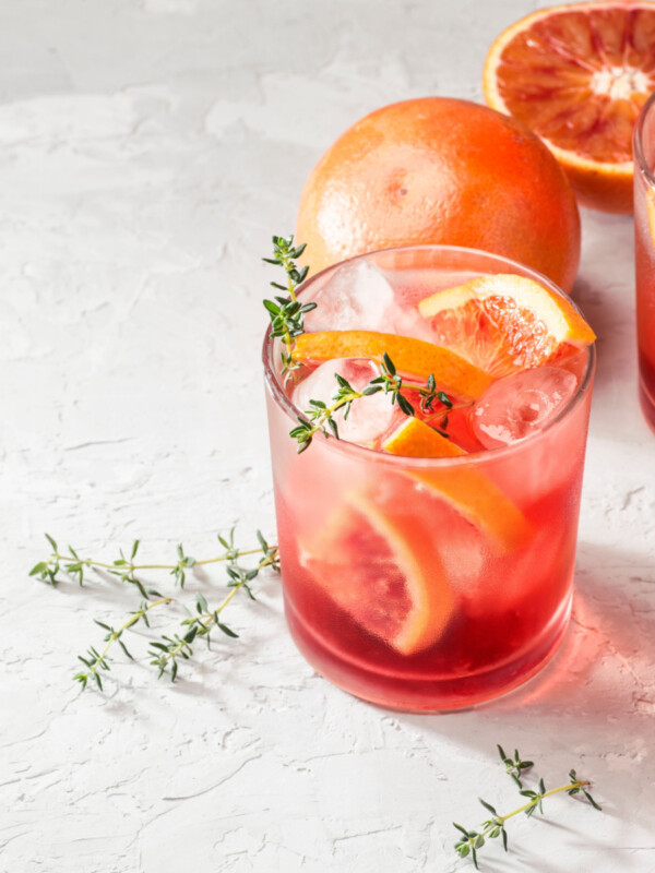 cocktail with campari and blood orange