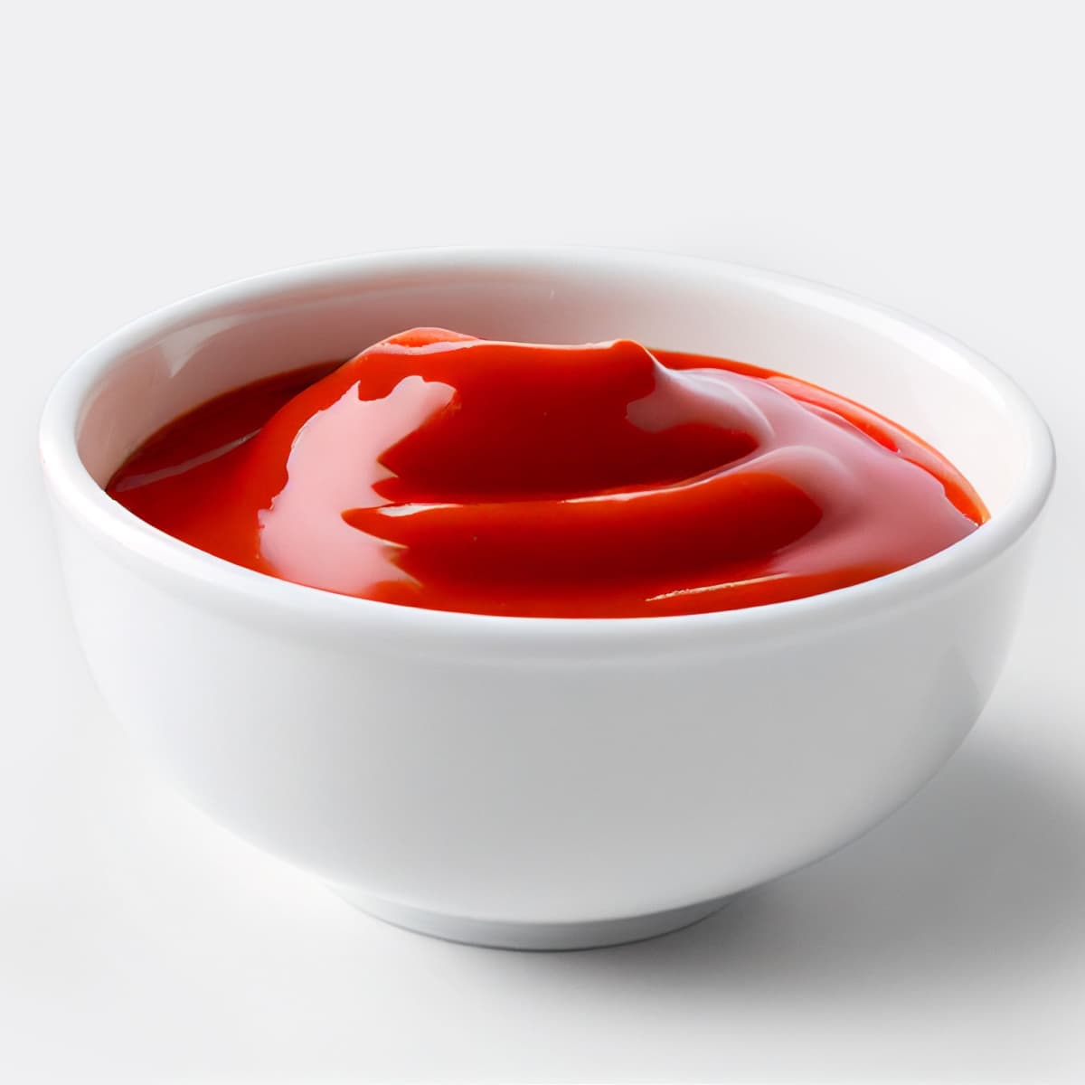 ketchup in white bowl