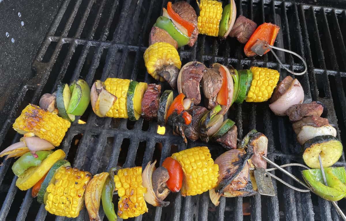 kebabs (kebobs) on a grill