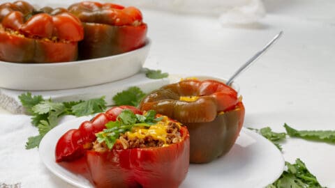 Instant Pot Stuffed Pepper served in a plate