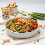 Thai Noodles served on table